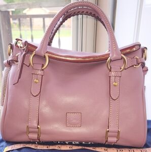 Dooney & Bourke Florentine Leather Mauve Satchel Handbag